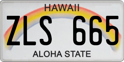 HI license plate ZLS665