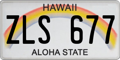 HI license plate ZLS677