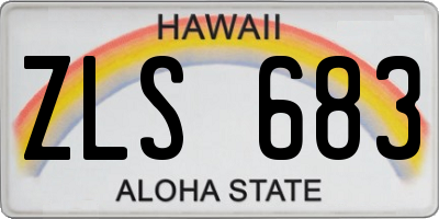 HI license plate ZLS683
