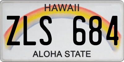 HI license plate ZLS684