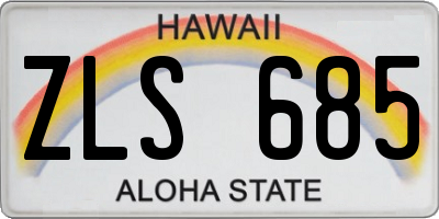 HI license plate ZLS685