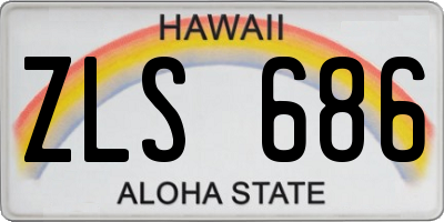 HI license plate ZLS686