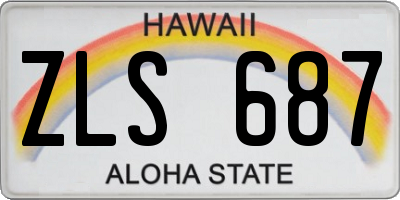 HI license plate ZLS687