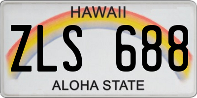 HI license plate ZLS688