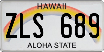 HI license plate ZLS689