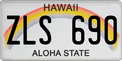 HI license plate ZLS690