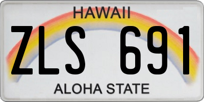 HI license plate ZLS691