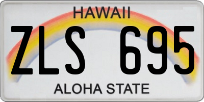 HI license plate ZLS695