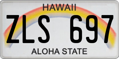 HI license plate ZLS697