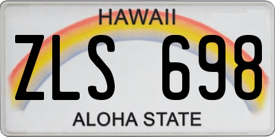 HI license plate ZLS698