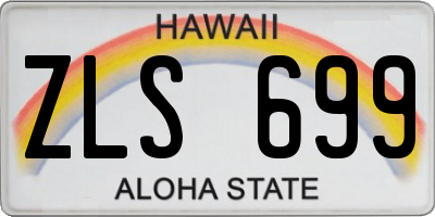 HI license plate ZLS699