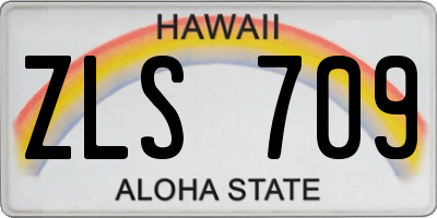 HI license plate ZLS709
