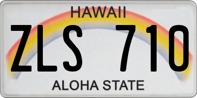 HI license plate ZLS710