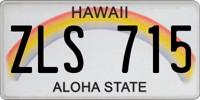 HI license plate ZLS715