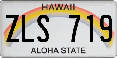 HI license plate ZLS719