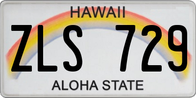 HI license plate ZLS729