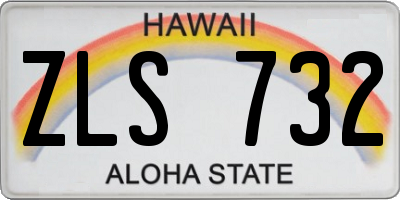 HI license plate ZLS732