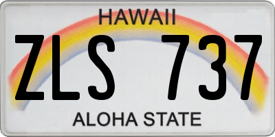 HI license plate ZLS737