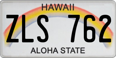 HI license plate ZLS762