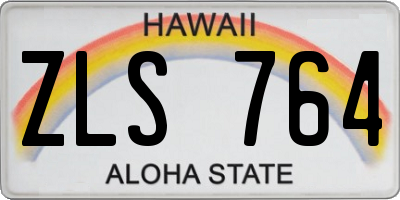 HI license plate ZLS764