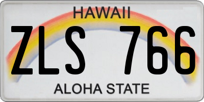 HI license plate ZLS766