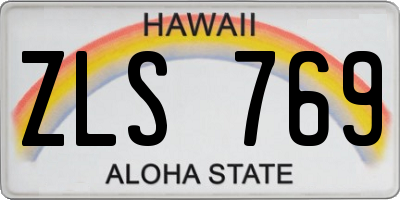 HI license plate ZLS769