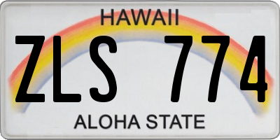 HI license plate ZLS774