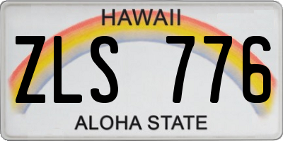 HI license plate ZLS776