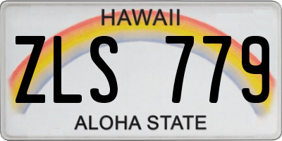 HI license plate ZLS779