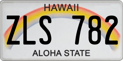 HI license plate ZLS782
