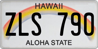 HI license plate ZLS790