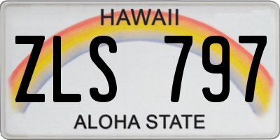 HI license plate ZLS797