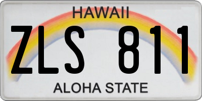 HI license plate ZLS811