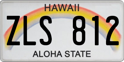 HI license plate ZLS812