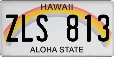 HI license plate ZLS813