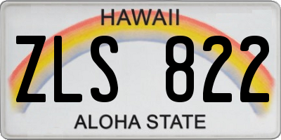 HI license plate ZLS822