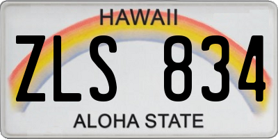 HI license plate ZLS834