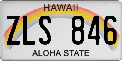 HI license plate ZLS846