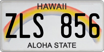 HI license plate ZLS856