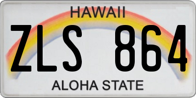 HI license plate ZLS864