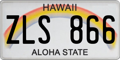 HI license plate ZLS866