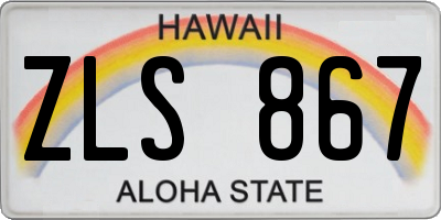 HI license plate ZLS867