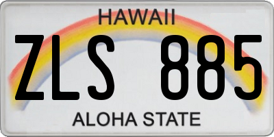 HI license plate ZLS885