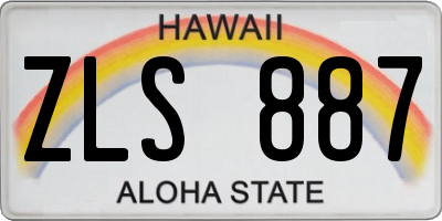 HI license plate ZLS887