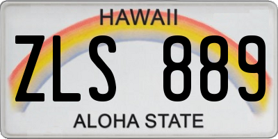 HI license plate ZLS889