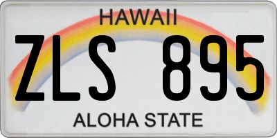 HI license plate ZLS895