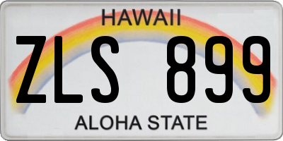 HI license plate ZLS899