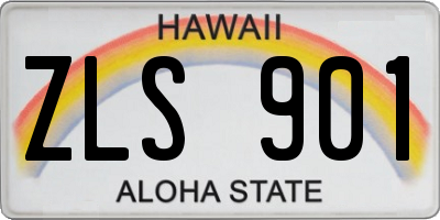 HI license plate ZLS901