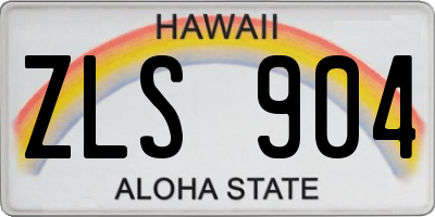 HI license plate ZLS904