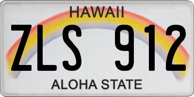 HI license plate ZLS912
